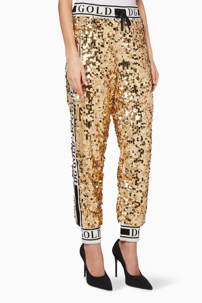 

Gold Sequined Track Pants