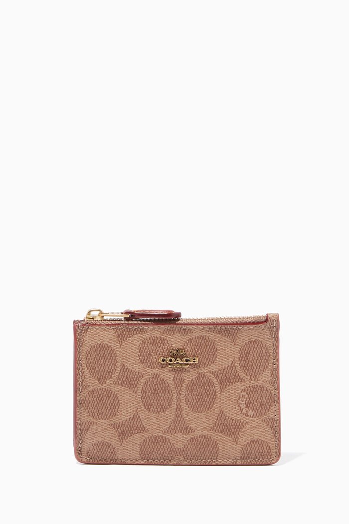

Tan & Rust Signature Mini Skinny ID Case, Brown