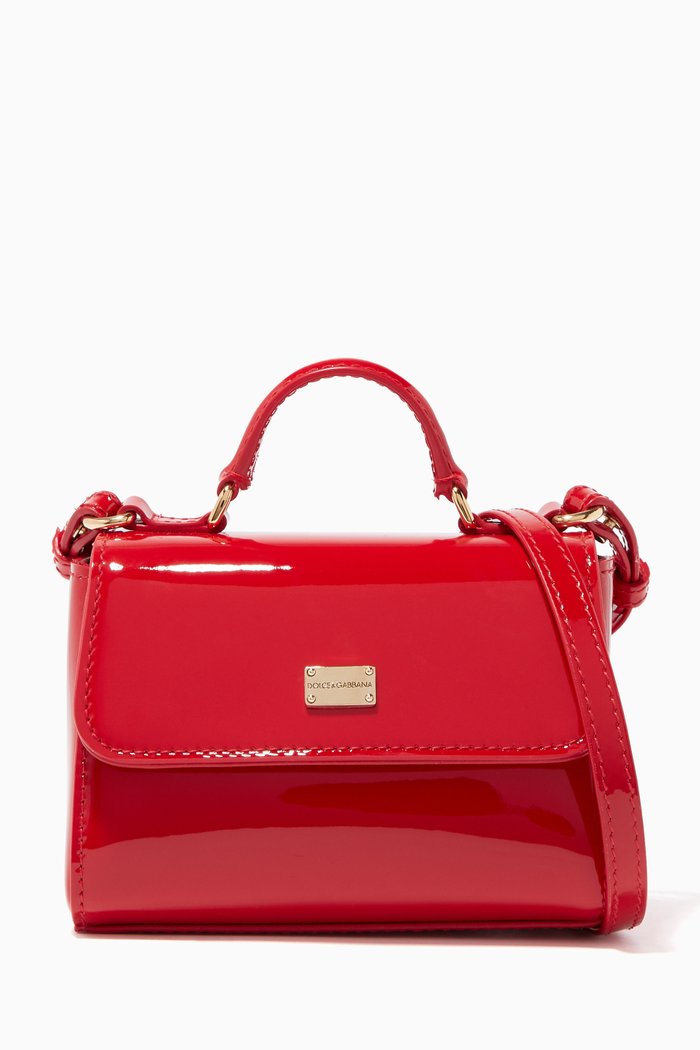 

Red Patent Leather Top Handle Bag