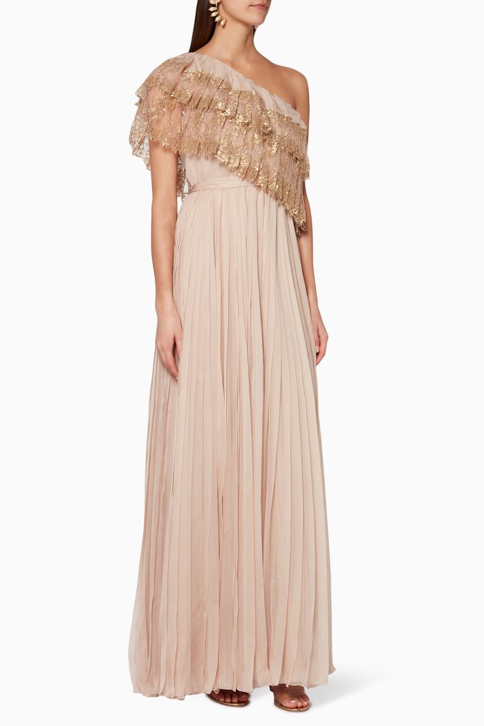

Light-Pink One-Shoulder Gown