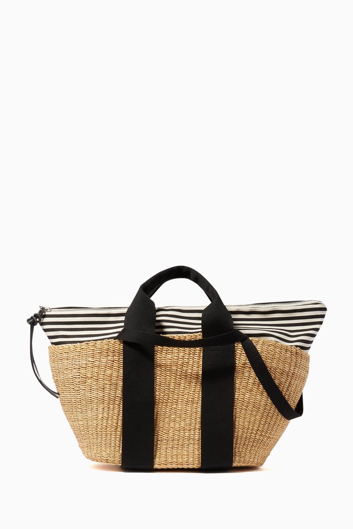 Natural & Black George Tote Bag
