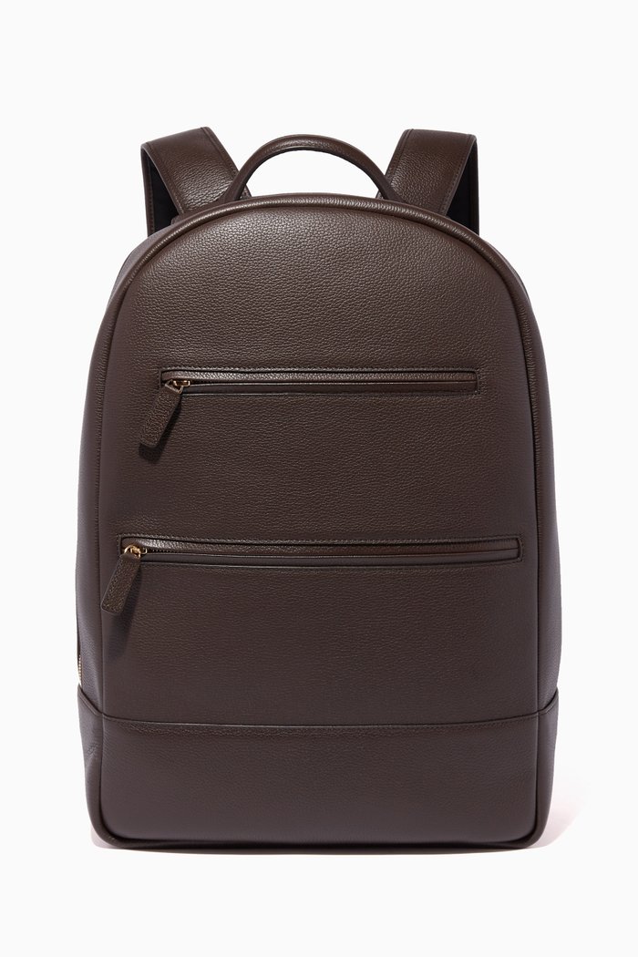 

Brown Leather Signature Backpack