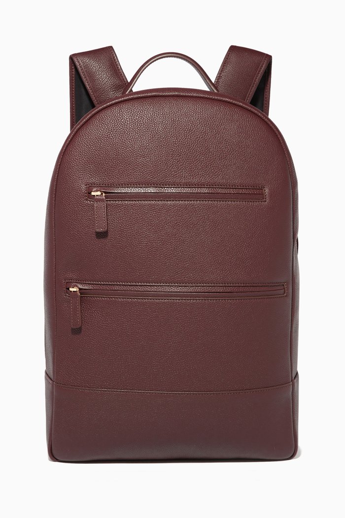 Nomad Leather Backpack, Burgundy
