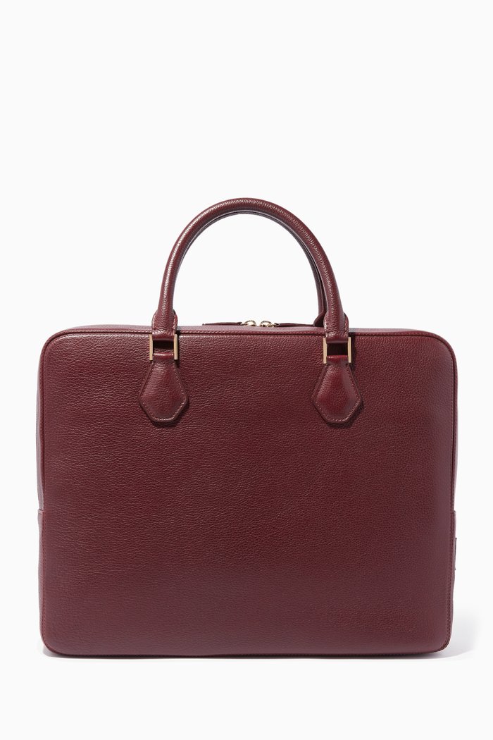 

Burgundy Warfield Single Leather Briefcase