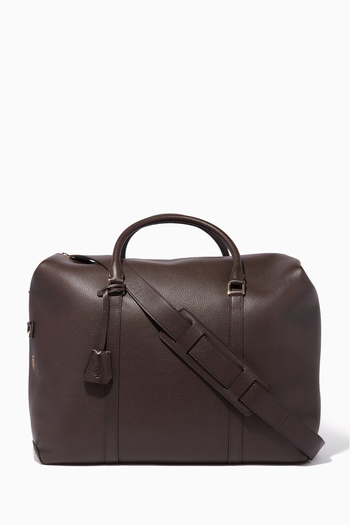 

Brown Delta Leather Weekend Bag
