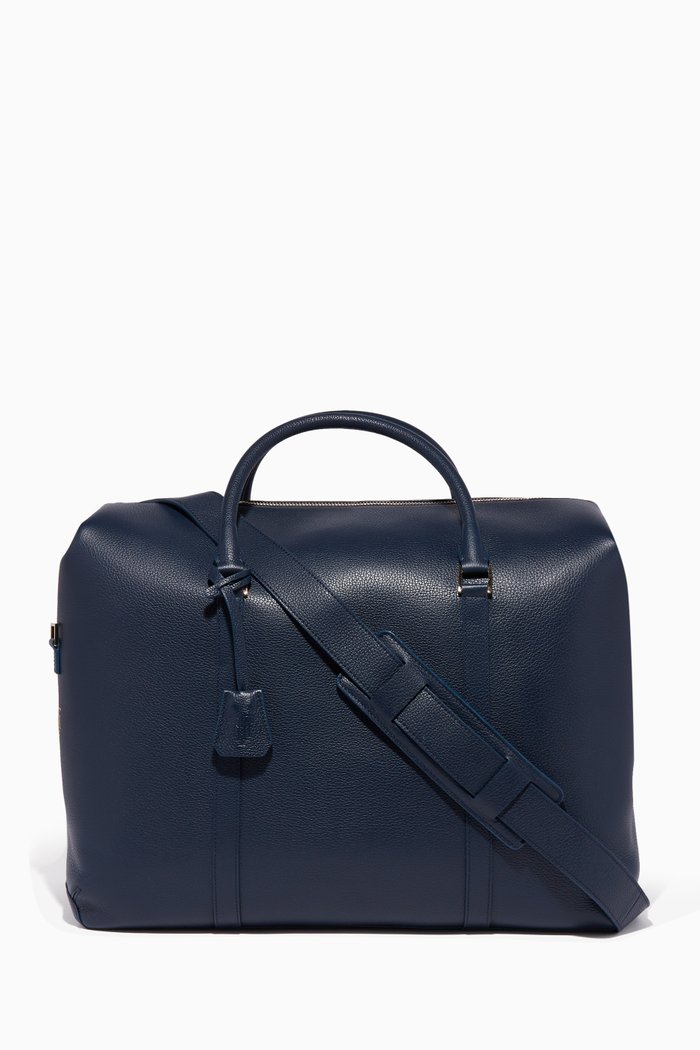 

Blue Delta Leather Weekend Bag