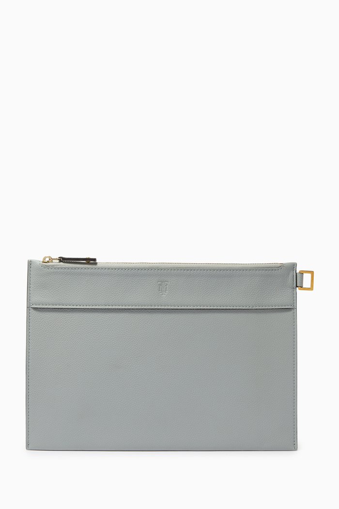 

Grey Medium Leather Pouch