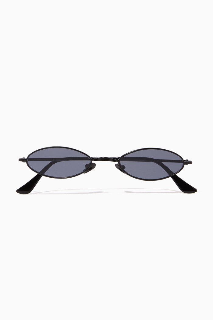 

Black XYZ Micro Oval Sunglasses