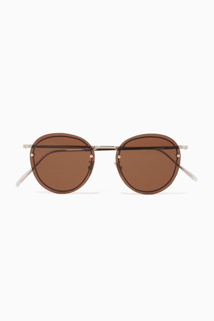 

Gold & Brown Joyce Rimless Sunglasses
