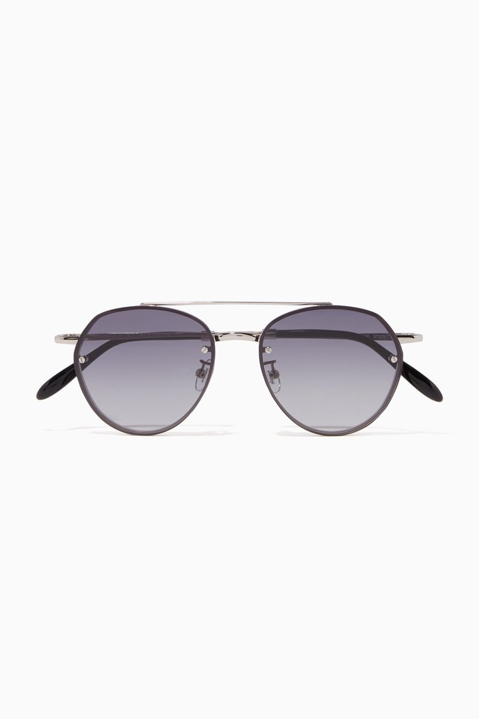 

Silver & Smoke Gradient Sorpasso Sunglasses, Black