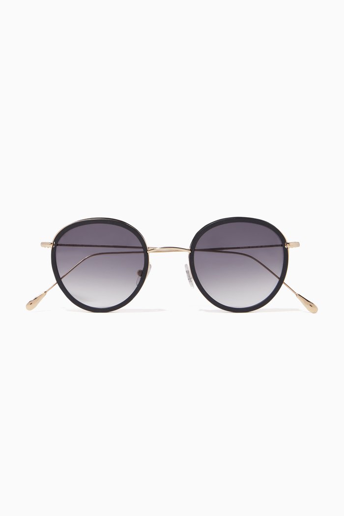 

Gold & Black Round Morgan Sunglasses