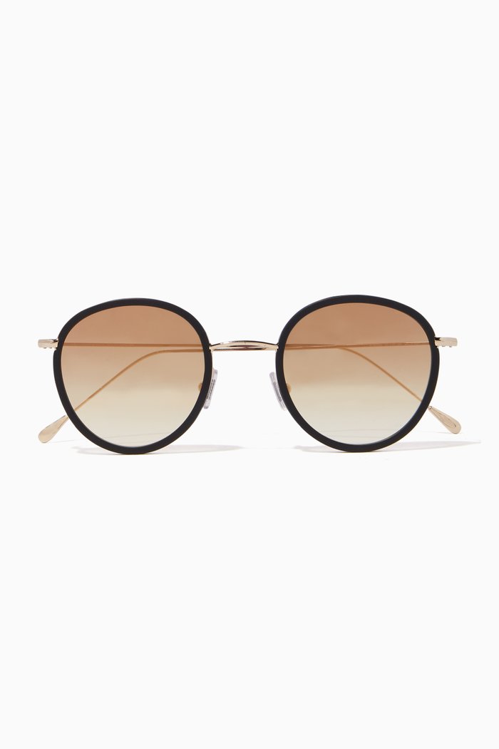 

Gold & Brown Round Morgan Sunglasses