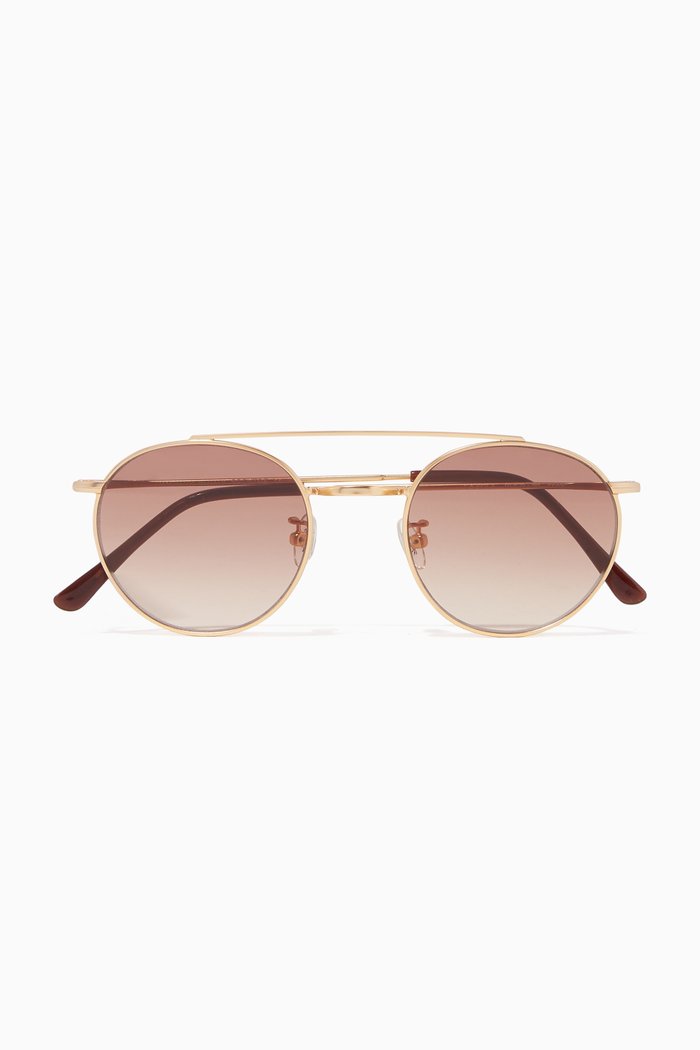 

Matte Gold & Brown Gradient Caligola Sunglasses