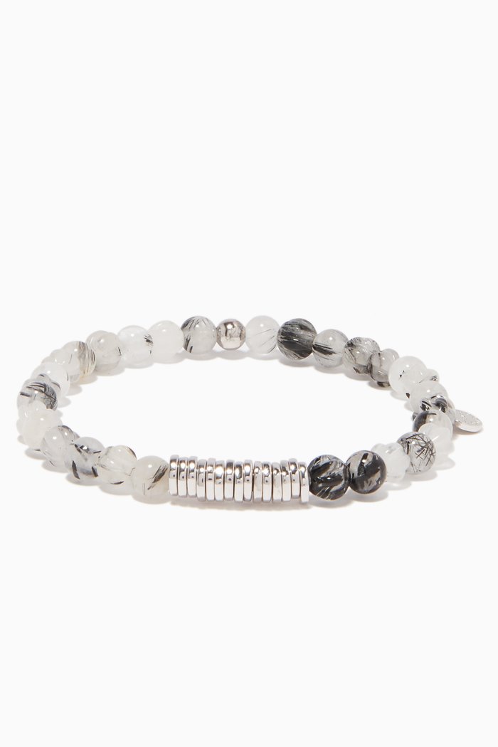 

White Quartz Disc Bracelet