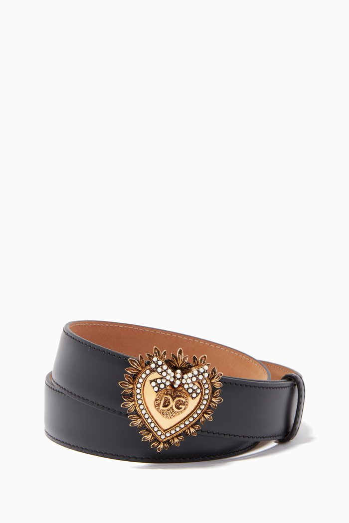 

Devotion Leather Belt, Black