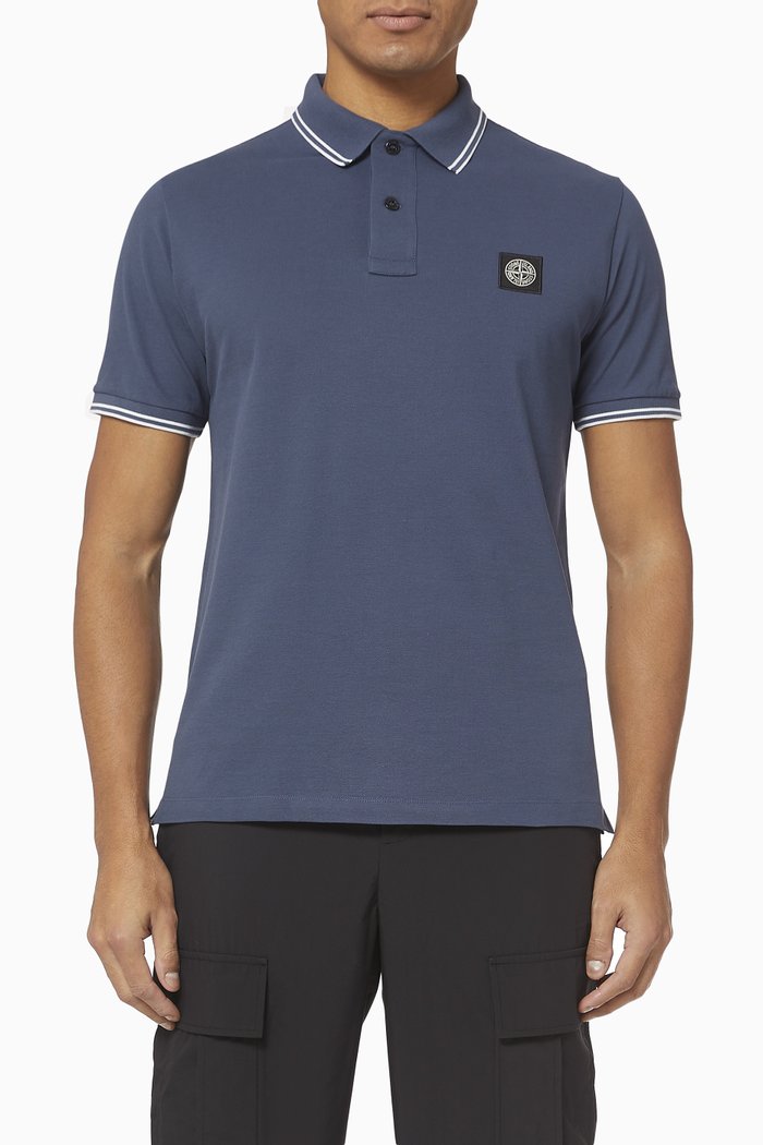 

Embroidered Polo Shirt, Blue