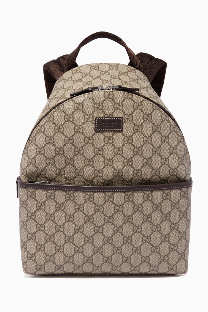 Brown GG Supreme Canvas Backpack