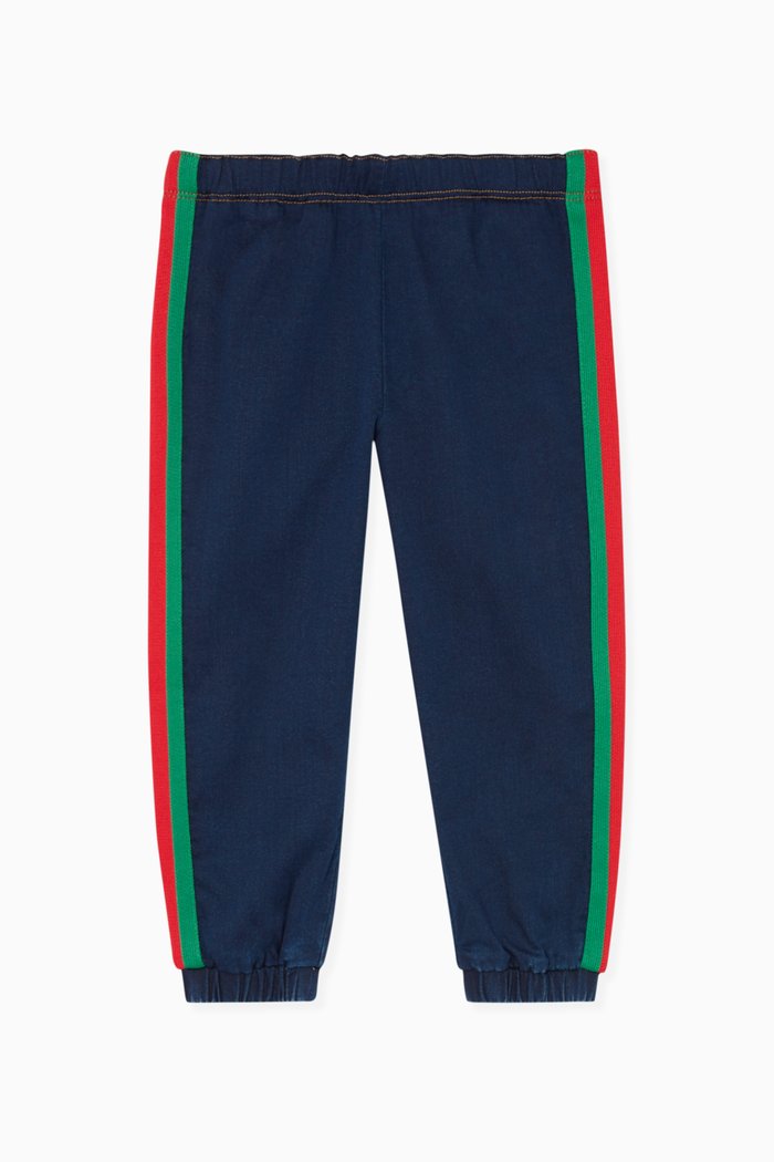 Felted Denim Pants, Blue