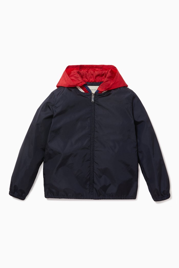 

Logo Back Print Track Jacket, Blue