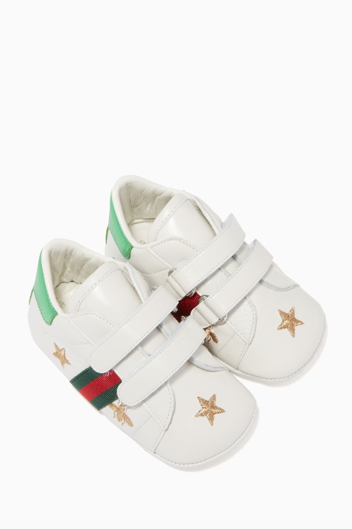 

White Metallic Embroidery Sneakers