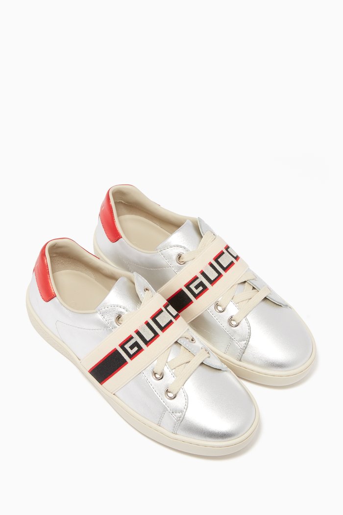 

Logo Tape Ace Sneakers, Silver