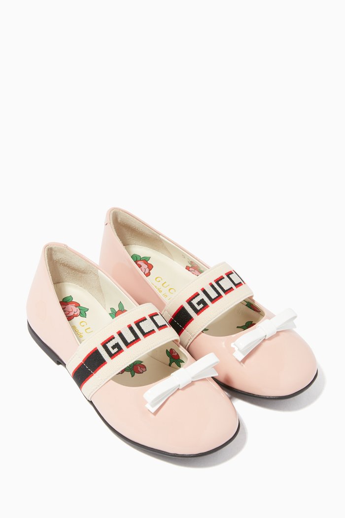 

Pink Patent Leather Ballerina Pumps