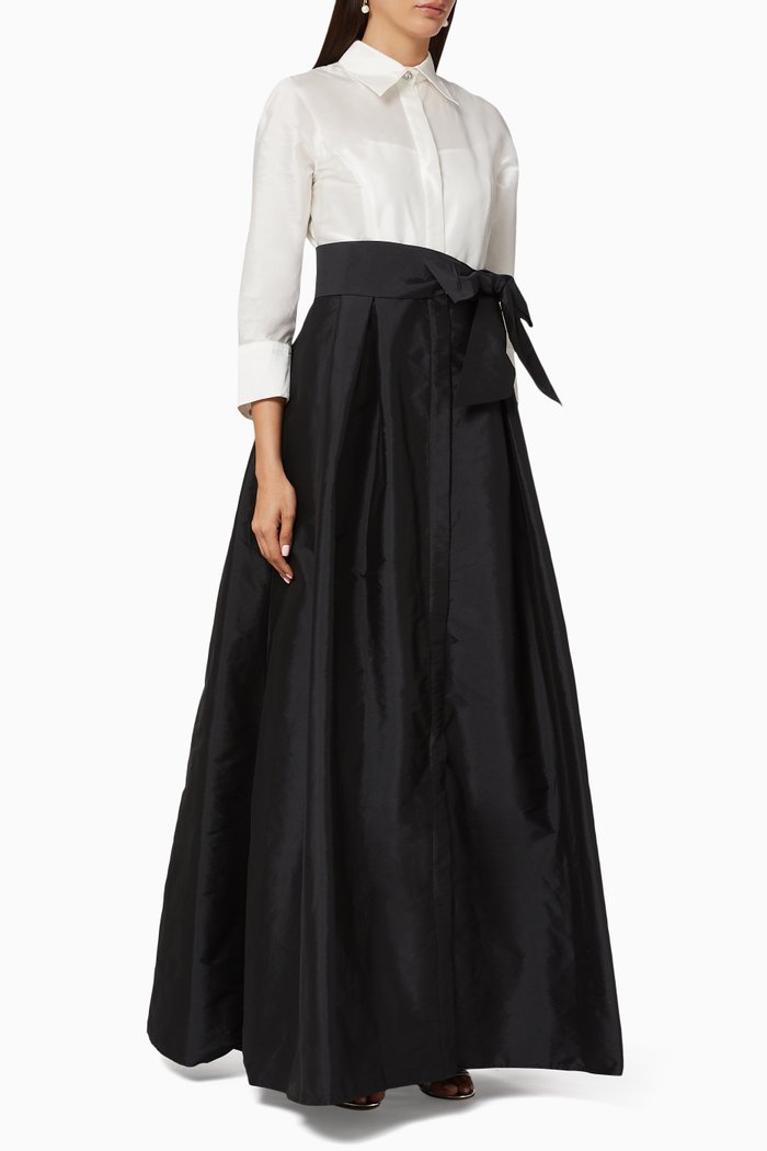 

Taffeta Shirt Gown, White