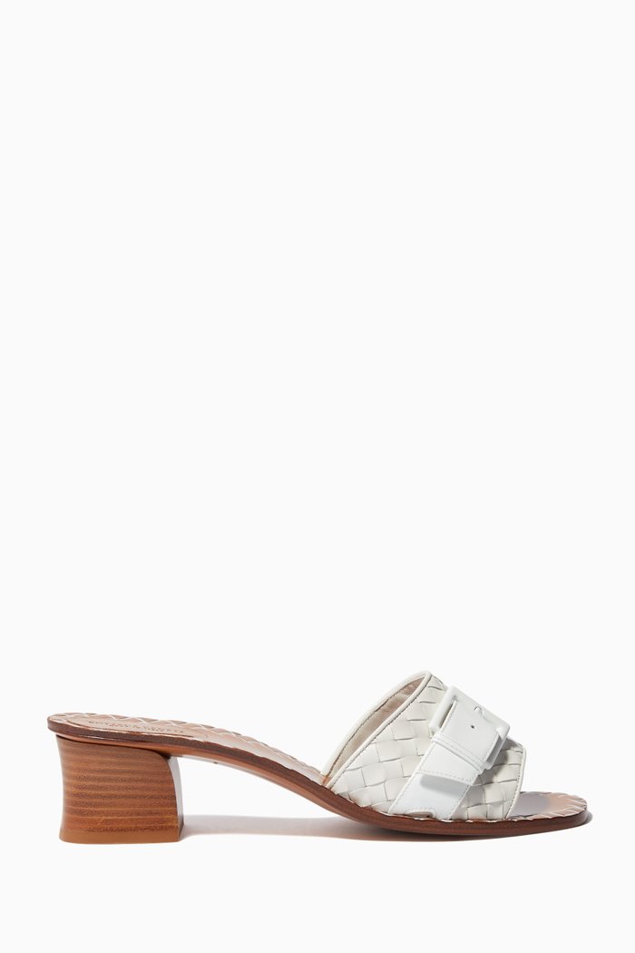 

Ravello Patent Leather Mule Sandal, White