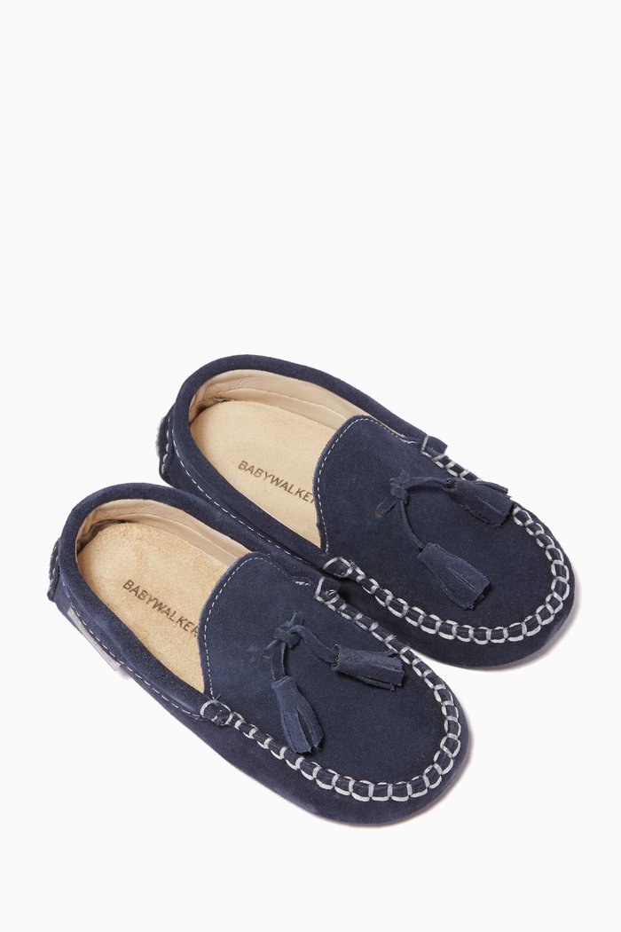 

Suede Tasselled Loafers, Blue