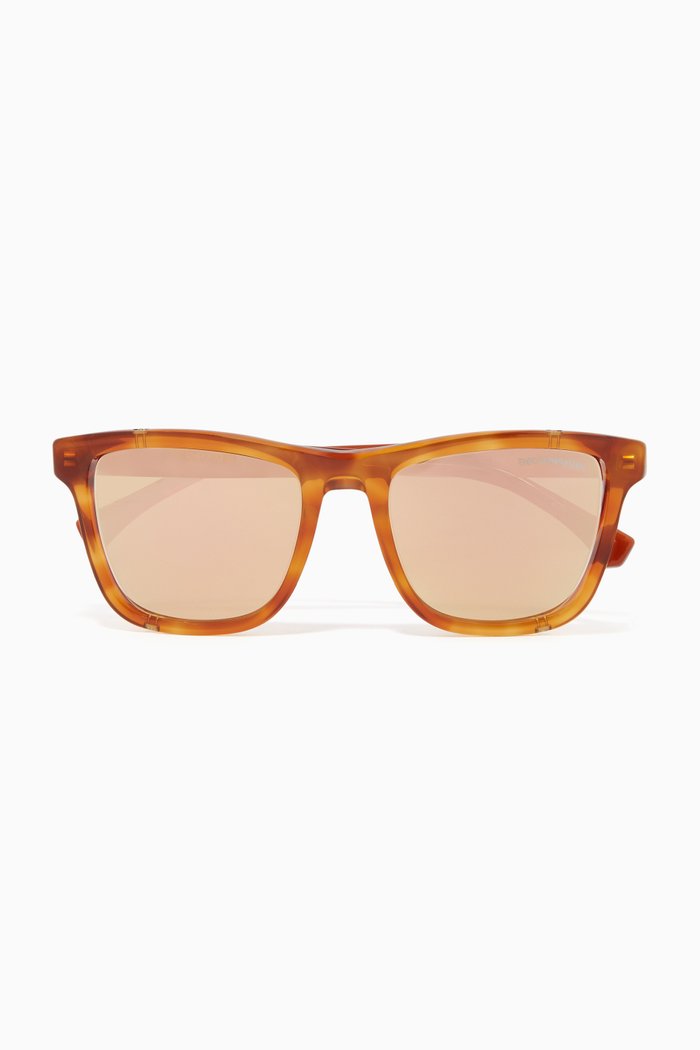 

Rectangular Acetate Sunglasses, Orange