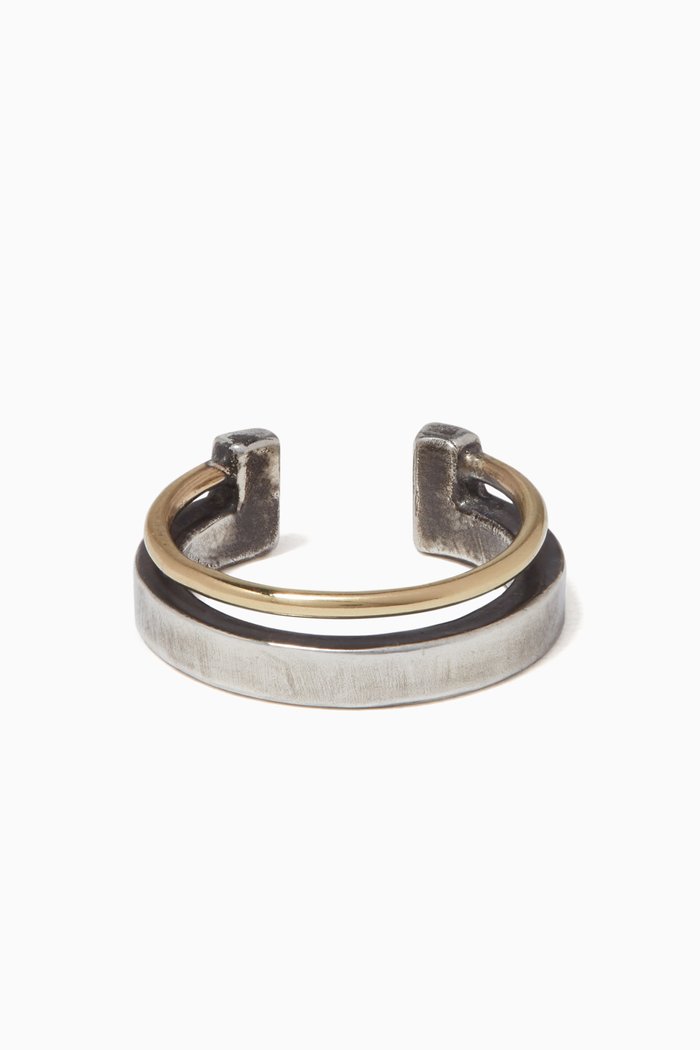 

Silver and Rose Gold Double Wrap Ring