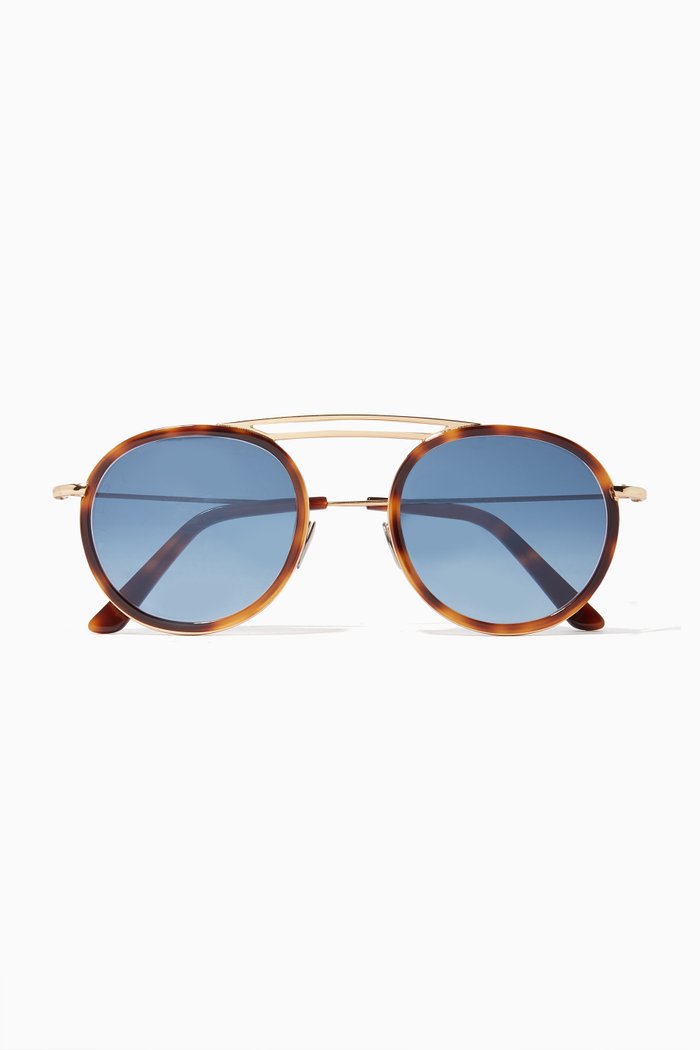 

Brown Tortoise Matt Gold Eufrate Sunglasses