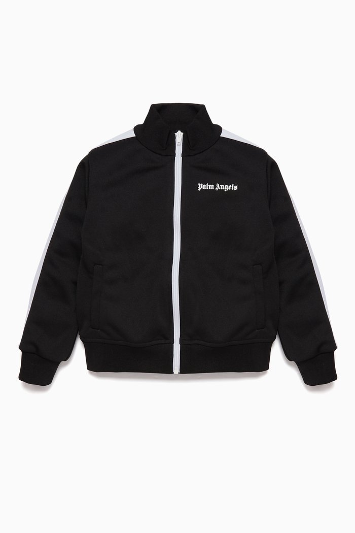 Logo Embroidered Track Jacket, Black