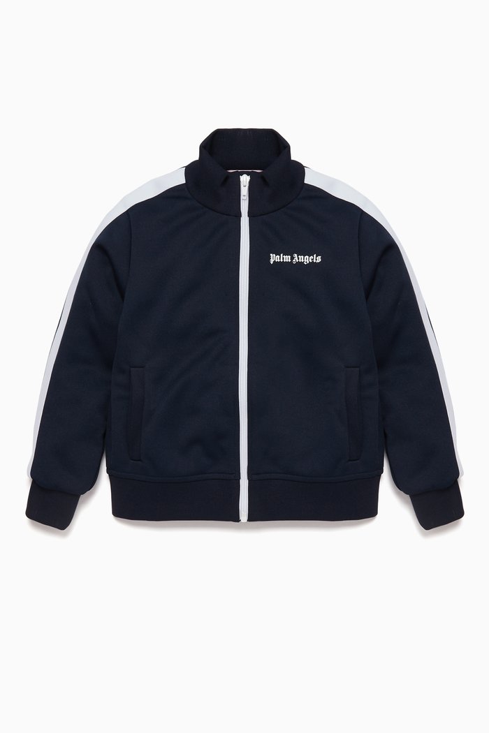 Logo Embroidered Track Jacket, Blue