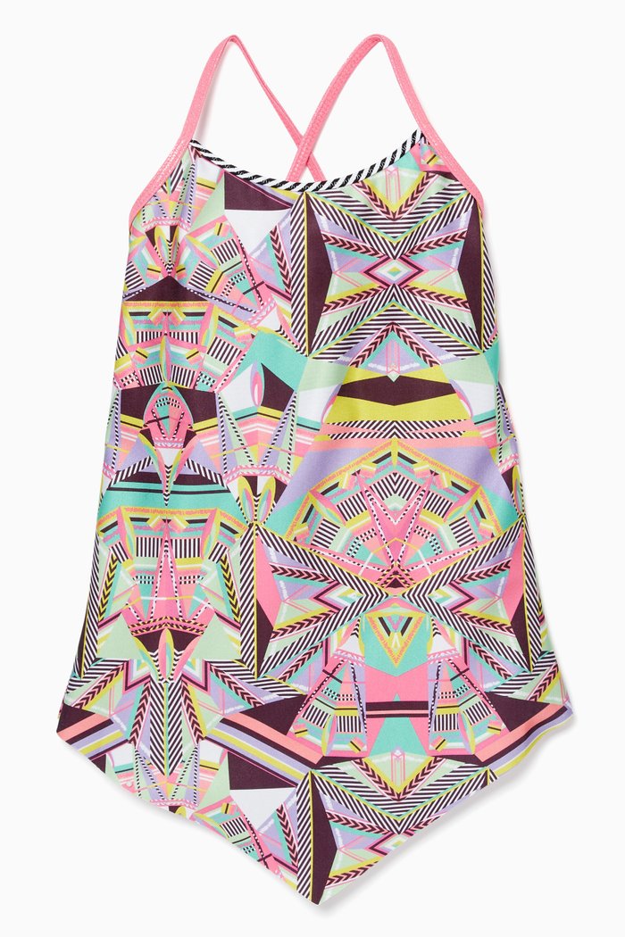

Multi-Coloured Ethnic Swimsuit, Multicolour