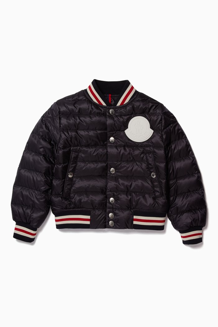 

Navy Varsity-Style Quilted Jacket, Blue