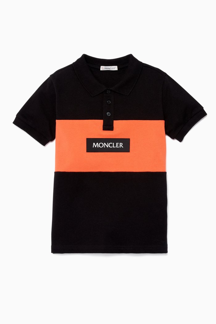 

Black & Orange Logo Polo T-Shirt