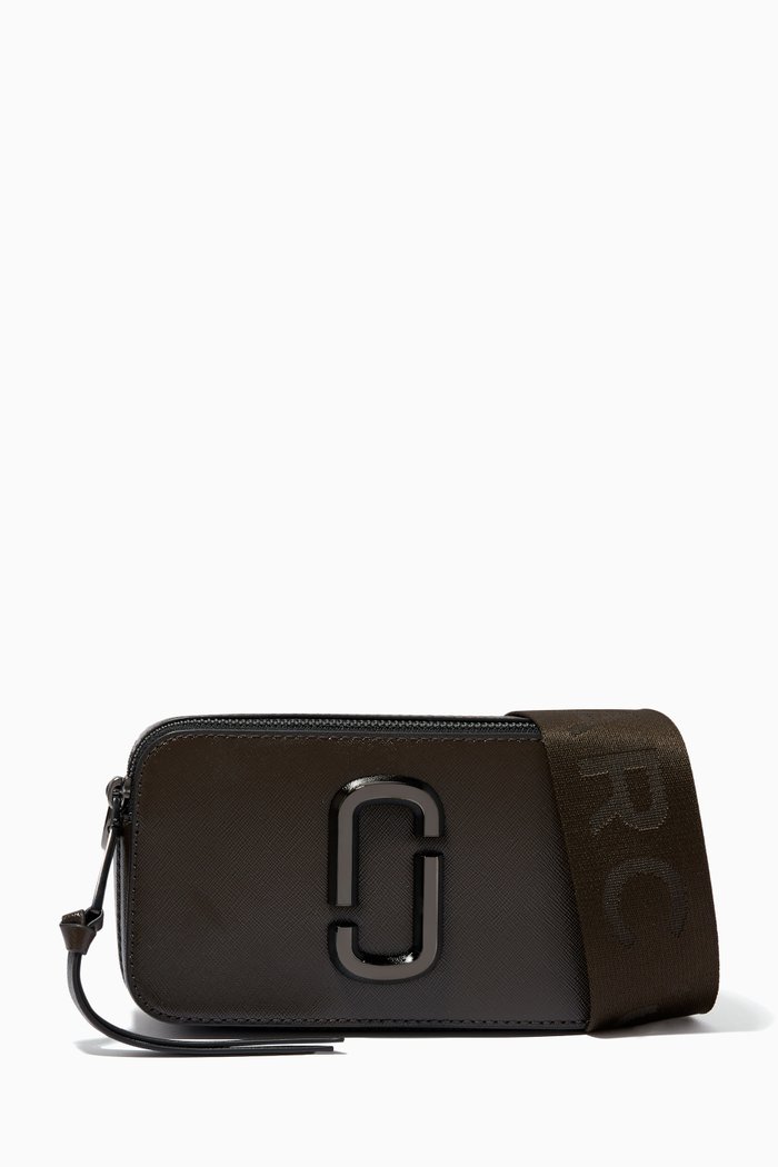 

Snapshot Crossbody Bag in Leather, Grey
