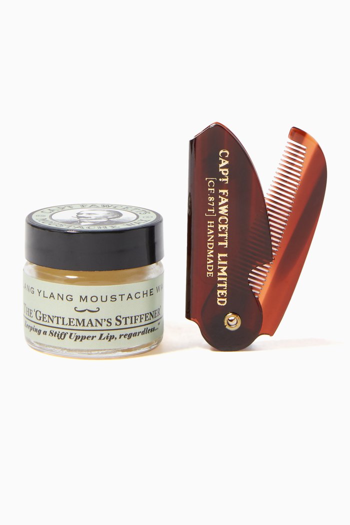 

Mustache Wax & Comb Gfit Set, Lavender, 15ml, Multicolour