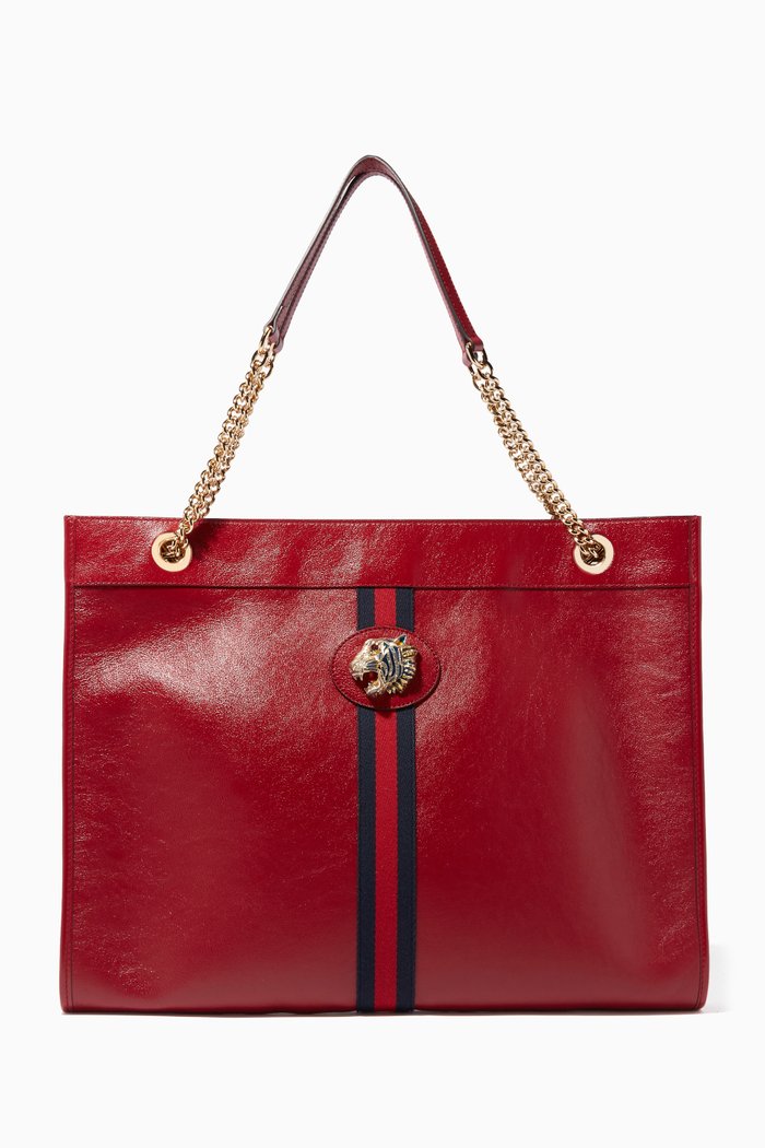 

Red Rajah Leather Shoulder Bag