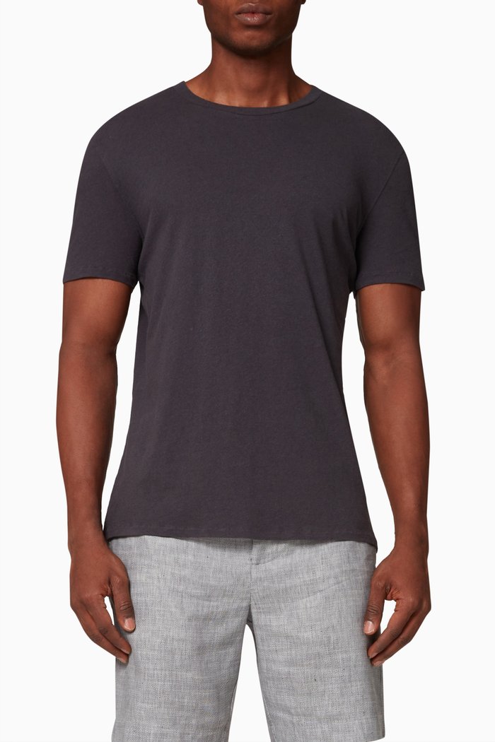 

Lucio Crewneck T-shirt in Jersey, Grey