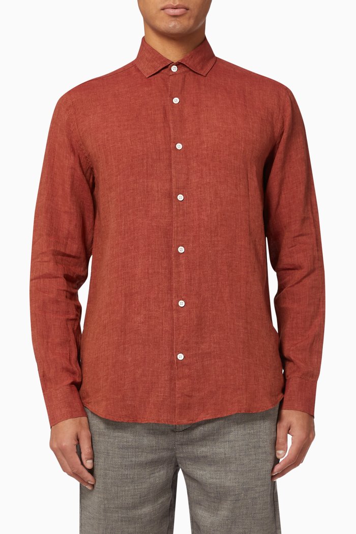 

Antonio Linen Shirt, Red