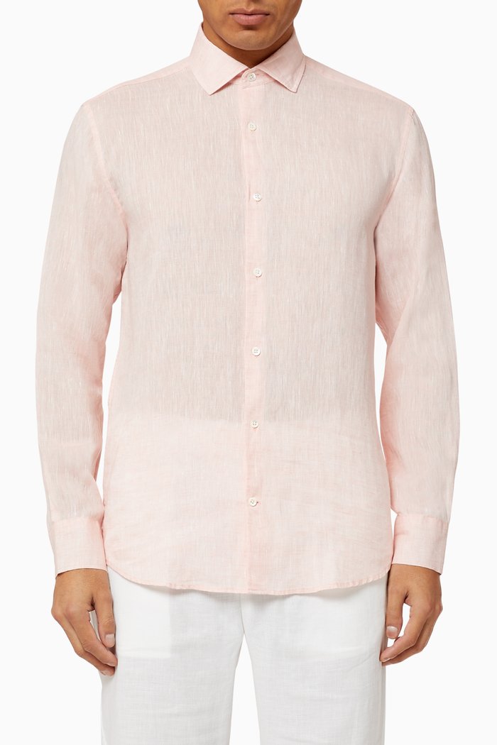 

Antonio Linen Shirt, Pink