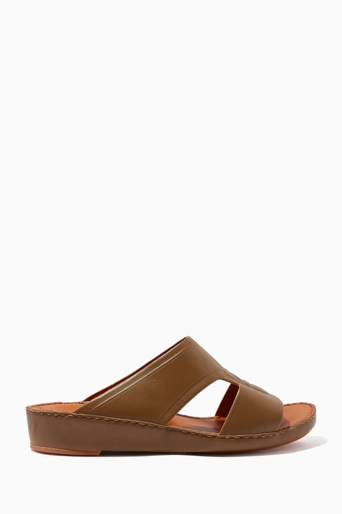 

Cinghia Sandals in Calfskin Leather, Green