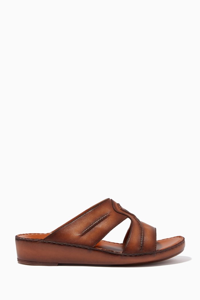 

Peninsula Sandals in Softcalfskin, Brown
