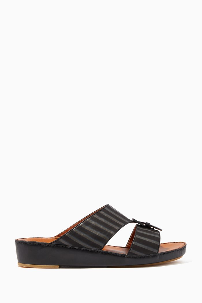 

Black Lambskin Cinghia Sandals