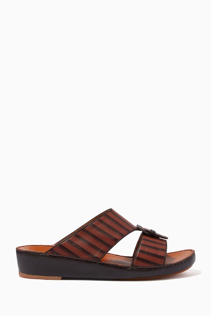 

Cinghia Sandals in Lambskin, Brown