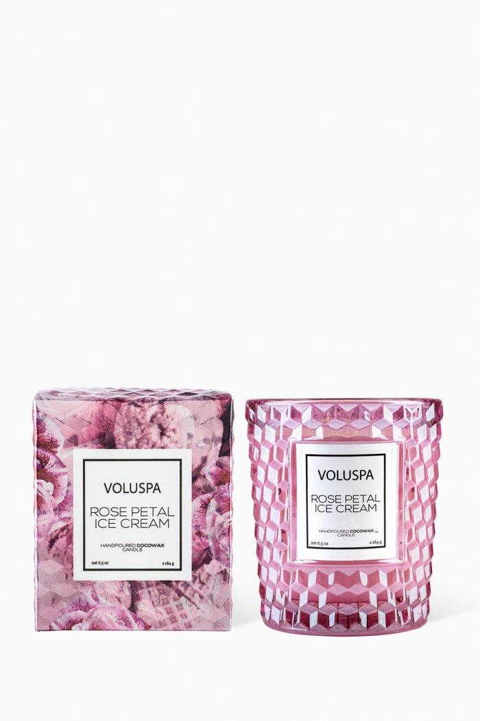 

Rose Petal Ice Cream Classic Candle, 180g, Colourless