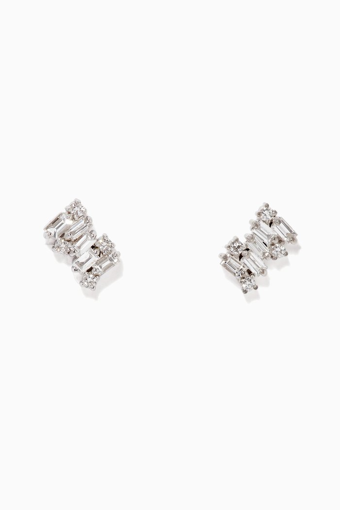 

Fireworks Shimmer Diamond Earrings, Silver