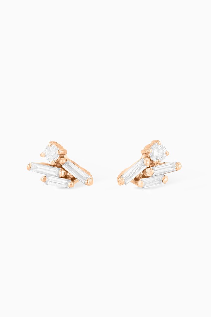 

Fireworks Eva Diamond Stud Earrings in 18kt Rose Gold
